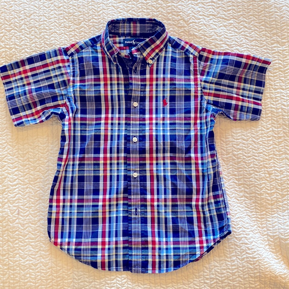 Ralph Lauren Boys Short Sleeve Button Down, size 5